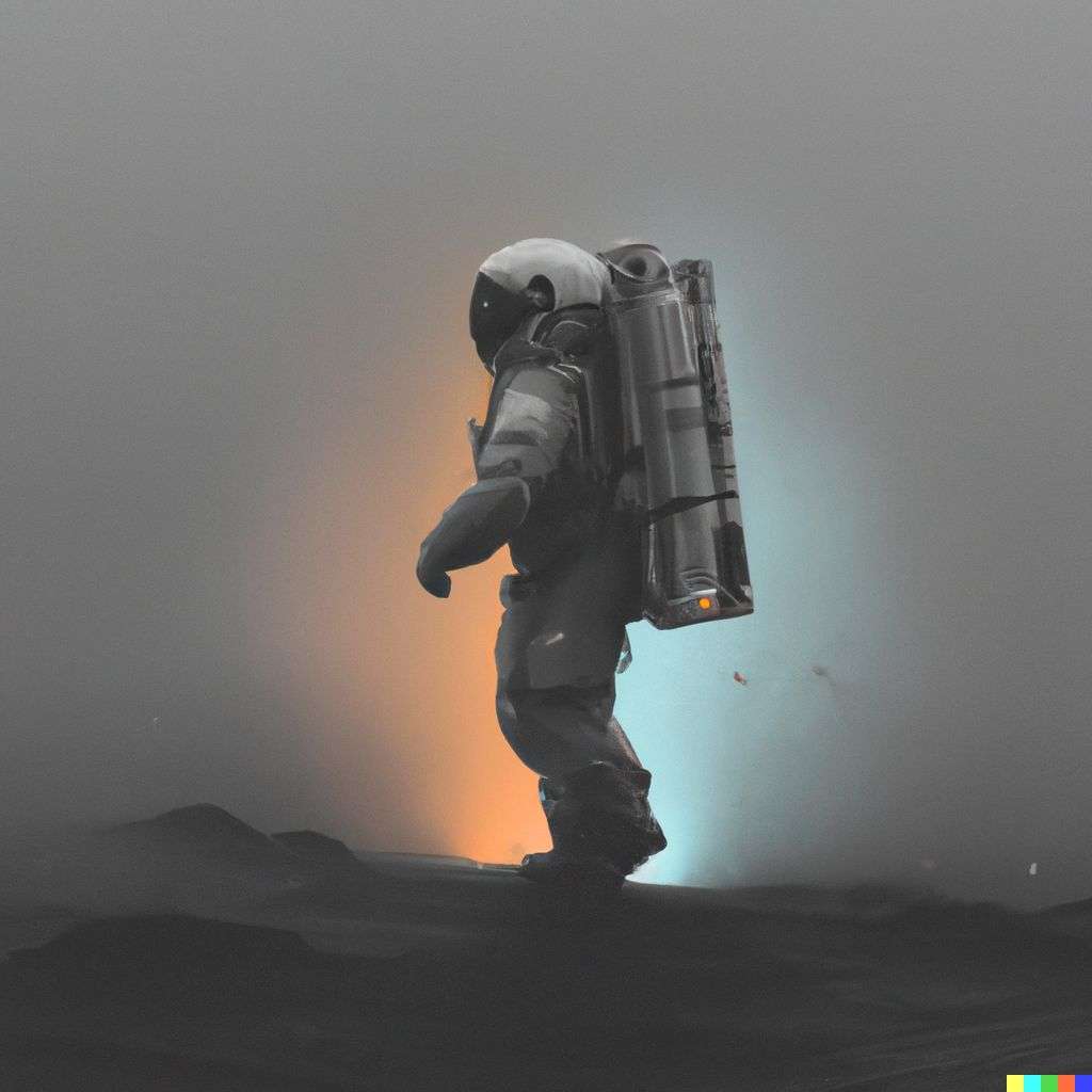 an astronaut, digital art, ethereal